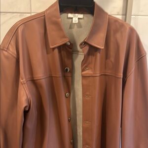 Bar III Tan Lightweight Shirt Jacket